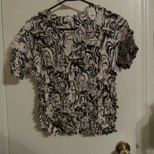 Black & White FC origami shirt stretch NWT OS 363